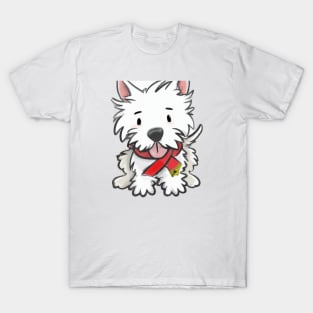 Cute West Highland White Terrier Drawing T-Shirt